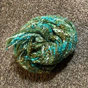 Green & Blue crocheted scarf